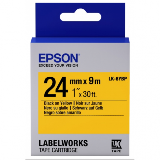 Картридж с лентой Label Epson LK-6YBP Pastel Blk/Yell 24/9 Original