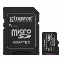 Card de Memorie 128GB MicroSD (Class 10) UHS-I (U1) +SD adapter, Kingston Canvas  Select Plus Gen3 "SDCS3/128GB"  (R:150MB/s)