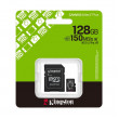 Card de Memorie 128GB MicroSD (Class 10) UHS-I (U1) +SD adapter, Kingston Canvas  Select Plus Gen3 "SDCS3/128GB"  (R:150MB/s)