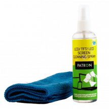 Kit de curățare 2 în 1 pentru curățarea echipamentelor de birou și a materialelor plastice Patron "F3-015" (Sprey 50ml+Wipe)