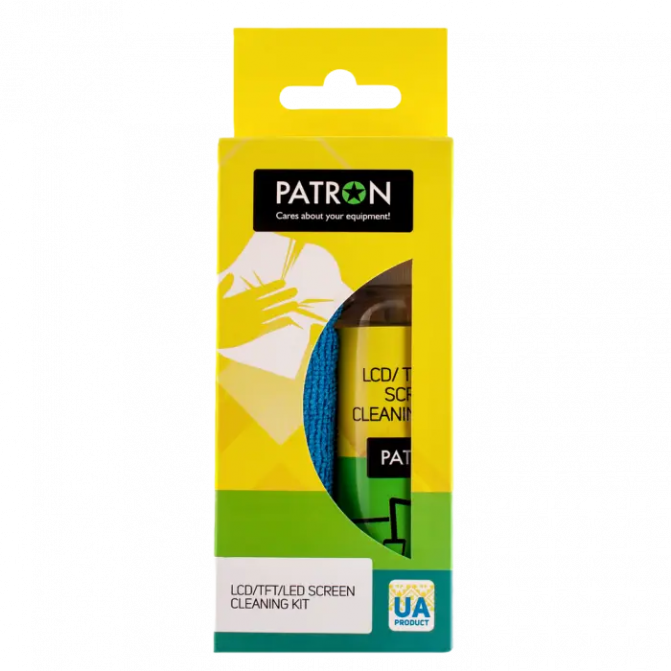 Kit de curățare 2 în 1 pentru curățarea echipamentelor de birou și a materialelor plastice Patron "F3-015" (Sprey 50ml+Wipe)