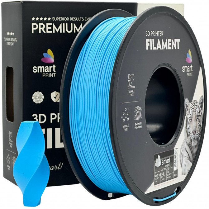 Filament pentru imprimanta 3D Smart Print FG-S77-E1, PLA, Water Blue, 1.75 мм, 1кг