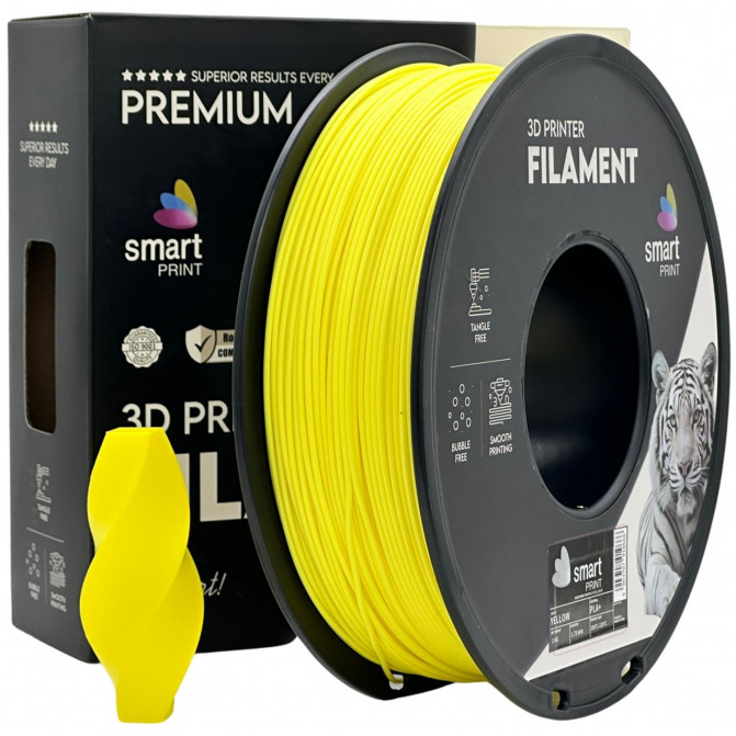 Filament pentru imprimanta 3D Smart Print FG-S52-E1, PLA+, Yellow, 1.75 мм, 1кг