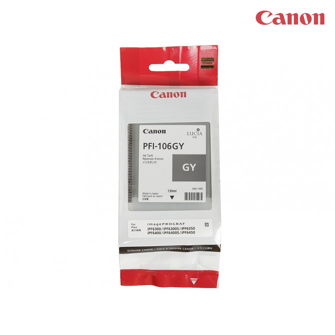 Картридж струйный Canon PFi-106 GY Grey (130мл)