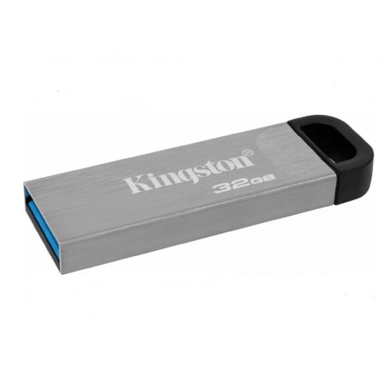 32GB USB3.2  Kingston DataTraveler Kyson Silver, Metal casing, Compact and lightweight (Read 200 MByte/s)