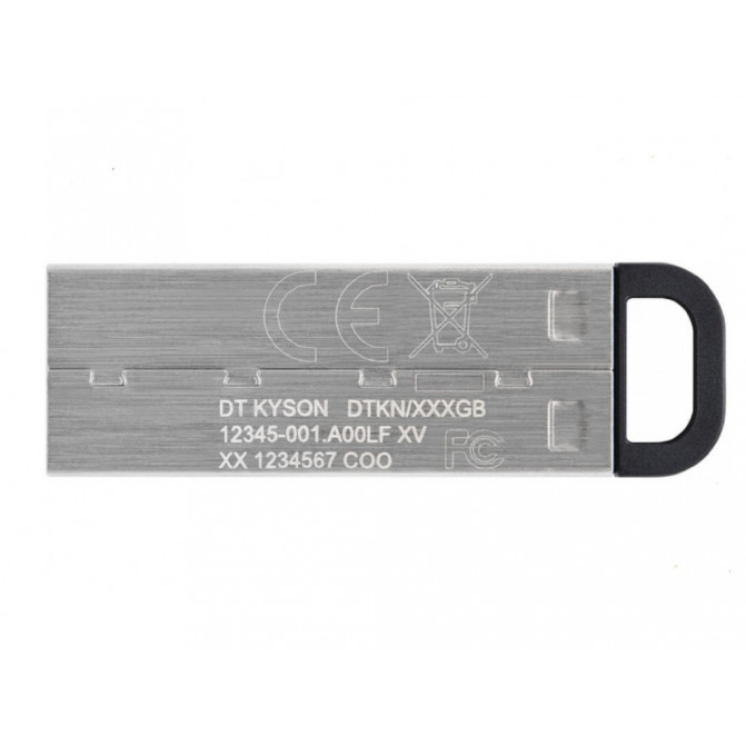 32GB USB3.2  Kingston DataTraveler Kyson Silver, Metal casing, Compact (Read 200 MByte/s)