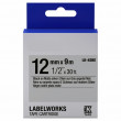 Картридж с лентой Label Epson LK-4SBE/LC-4SBE(SM12X) Black Matt/Silver 12mm*8m Prospect