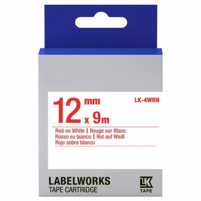 Картридж с лентой Label Epson LK-4WRN/LC-4WRN(SS12RW) Red/White 12mm*8m Prospect