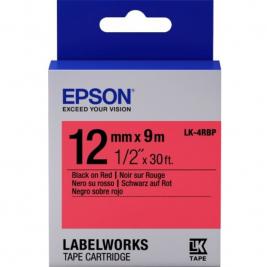 Картридж с лентой Label Epson LK-4RBP Pastel Black/Red 12/9 Original