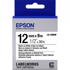 Cartuş Label Epson LK-4WBW Strong Adhesive Black/White 12/9 Original