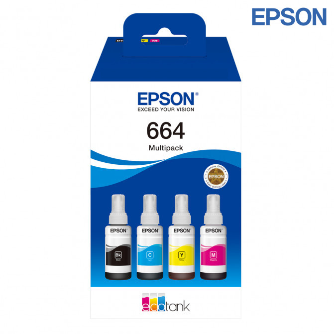 Чернила Epson Original C13T66464A 664 ECOTANK (4 цвета)