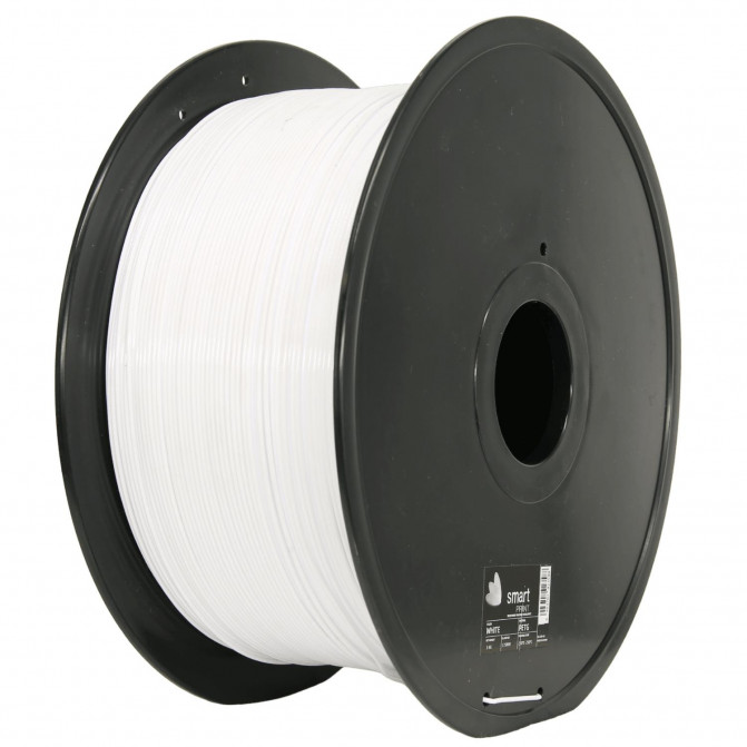 Filament PETG 3kg White, Smart Print, FG-S187-E1, pentru imprimanta 3D