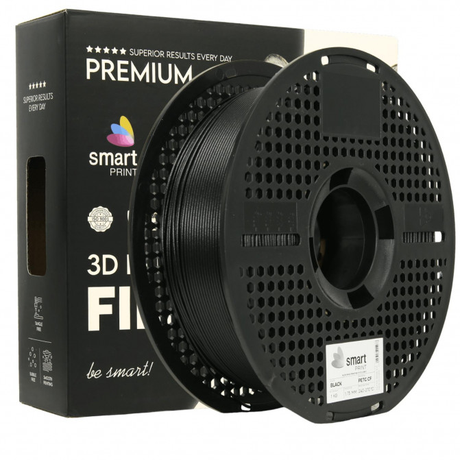 Filament PETG-CF Black, Smart Print, FG-S208-E1, 1kg pentru imprimanta 3D