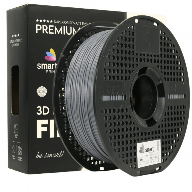 Filament PETG-CF Gray, Smart Print, FG-S211-E1, 1kg pentru imprimanta 3D