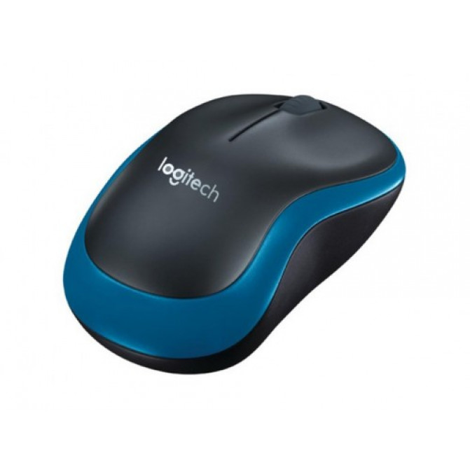 Мышь Logitech Wireless M185 Blue, Беспроводное, Черно - Синий