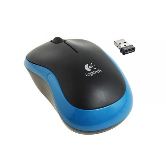 Мышь Logitech Wireless M185 Blue, Беспроводное, Черно - Синий