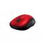 Mouse Logitech Wireless M185 Red, Optical Mouse for Notebooks, Nano receiver, Red/Black,  Retail