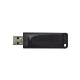 32GB USB2.0  Verbatim Slider Black, Retractable USB connector, (Up to: Read 18 MB/s, Write 10 MB/s)