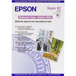 Hârtie foto Epson A3+ 190 gr Hârtie Acuarelă-Alb Strălucitor 20 foi