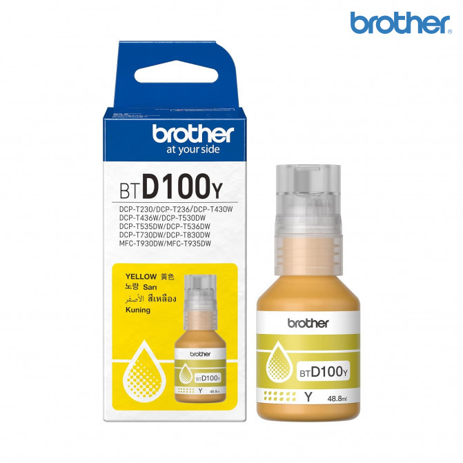Cerneala Brother Originala BTD100Y DCP-T230/T430W/T530DW/T730DW/T930DW Yellow