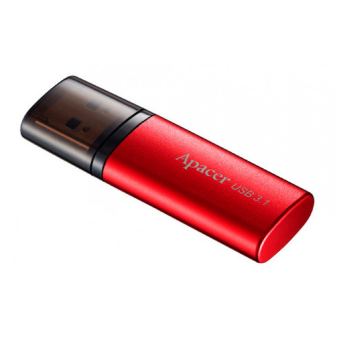 USB Флэш 64GB USB3.1 Flash Drive Apacer "AH25B", Red, Matte Metal Shell, Classic Cap (AP64GAH25BR-1)
