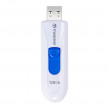 USB Флэш 128GB USB3.1 Flash Drive Transcend "JetFlash  790", White-Blue, Slider (R/W:90/40MB/s)