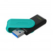 USB Флэш 128GB USB3.2 Flash Drive Kingston DataTraveler Exodia S (DTXS/128GB), Black + Turquoise, Plastic, Slider Cap
