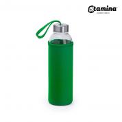 Bidon CAMU 4040 de sticlă de 500 ml și husă verde cu bandă agățătoare pentru transport