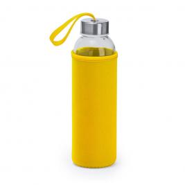 Bidon CAMU 4040 de sticlă de 500 ml și husă galben cu bandă agățătoare pentru transport