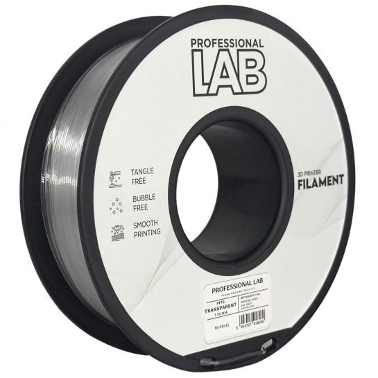 Filament pentru imprimanta 3D ProfLab  FG-P32-E1, PETG, Transparent, 1.75 mm, 1kg