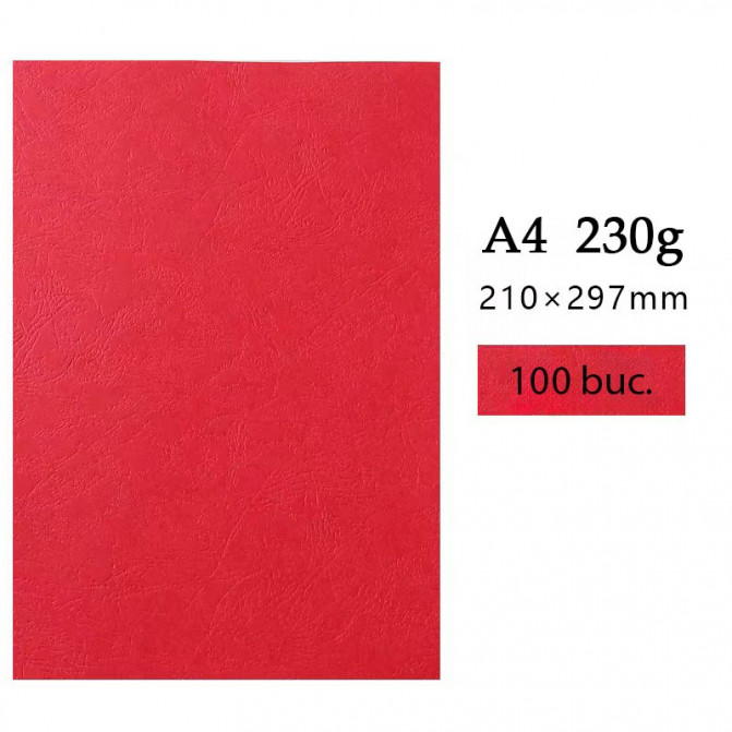 Copertine carton pentru legare A4, 230 g, Red