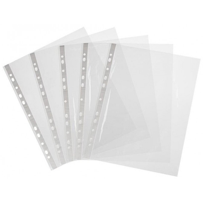 A4 60mic Protector de foi transparent cu 11 gauri 100buc