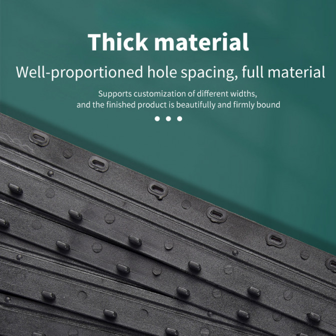 Cleme din plastic pentru legare Qsmile BC5-BL d=5mm 100 buc Black