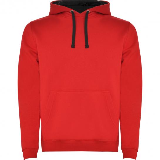 Толстовка Roly Urban Red/Vigore Black L