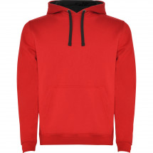 Толстовка Roly Urban Red/Vigore Black XL