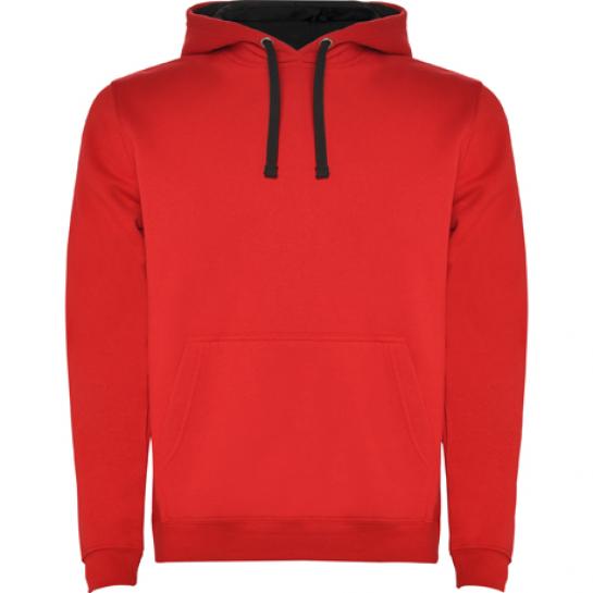 Толстовка Roly Urban Red/Vigore Black 2XL