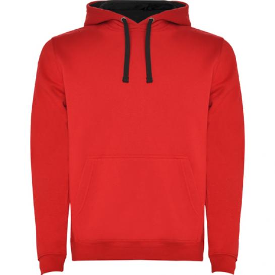 Толстовка Roly Urban Red/Vigore Black 2XL