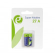 Батарейки Energenie Alkaline 27A "EG-BA-27A-01" 12V Blister*2, (LRV08, 8LR23), Dim. mm7.7, height 27.6