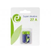 Baterie Energenie Alkaline 27A "EG-BA-27A-01" 12V Blister*2, (LRV08, 8LR23), Dim. mm7.7, height 27.6