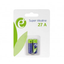 Батарейки Energenie Alkaline 27A "EG-BA-27A-01" 12V Blister*2, (LRV08, 8LR23), Dim. mm7.7, height 27.6