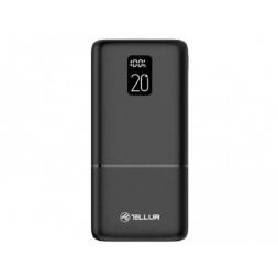 Повербанк 20000mAh - Tellur Boost Pro PD202 2xQC3.0 22.5W + PD 20W, LCD display, negru TLL158351