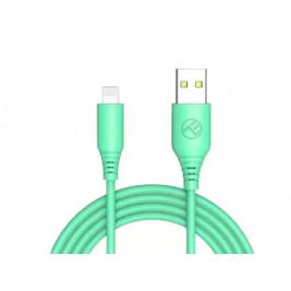 Кабель USB - Lightning, 3A, 1m, Tellur green TLL155398