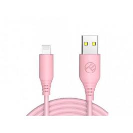 Кабель USB - Lightning, 3A, 1m, Tellur pink TLL155399