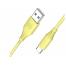 Cablu din silicon Tellur USB to Type-C, 3A, 1m, yellow