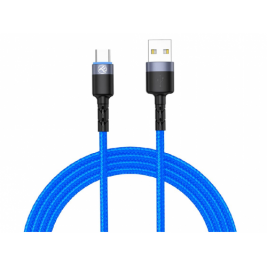 Кабель USB - Type-C, cu LED, 3A, 1.2m, Tellur Blue  TLL155344