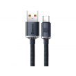 Кабель USB - Type-C, Braided, 100W, 2m, Baseus Crystal Shine Black  CAJY000501