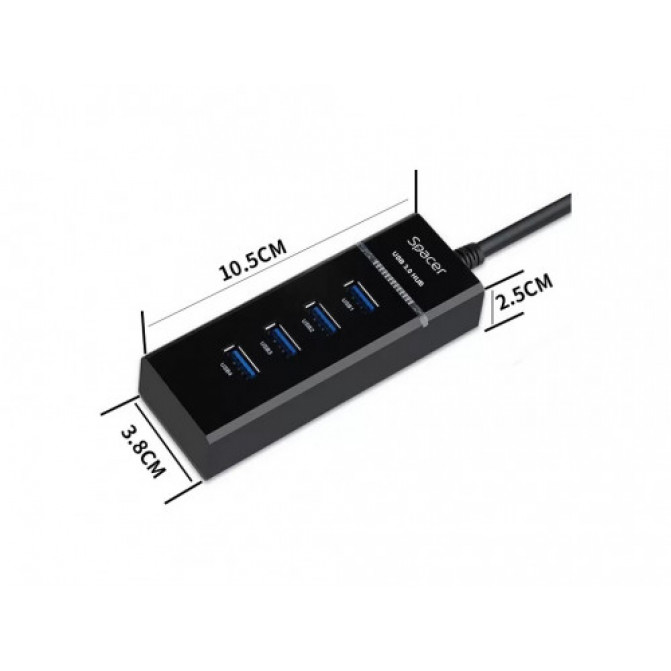 USB-хаб 3.0 extern, 4*USB, Spacer ''SPH-4USB30-01"