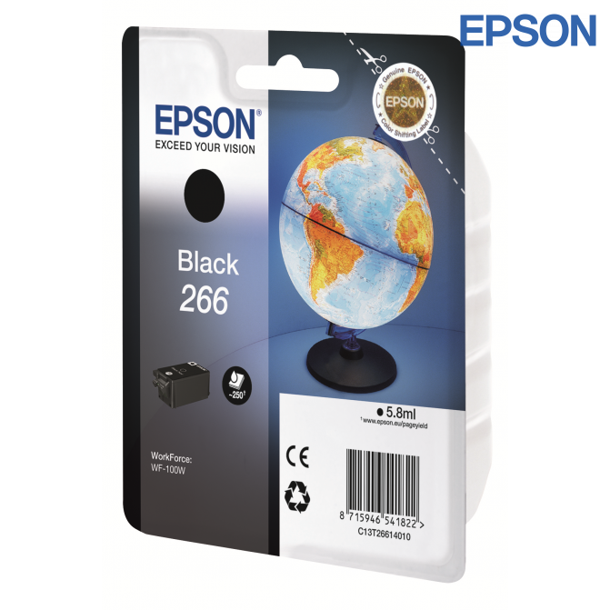Картридж струйный Epson T266 (C13T26614010) Black Original