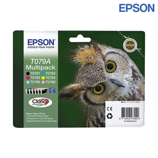 Cartuș cu jet de cerneală Epson T0791-T0796 (T079A4A10) Multipack Original