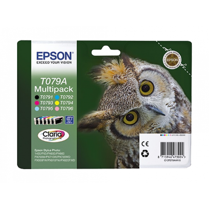 Cartuș cu jet de cerneală Epson T0791-T0796 (T079A4A10) Multipack Original